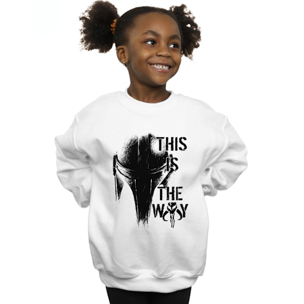 Star Wars Girls The Mandalorian The Way Sweatshirt 3-4 år Vit White 3-4 Years