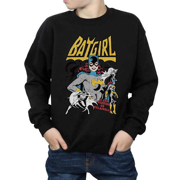 DC Comics Boys Batgirl Hjältinna eller Skurk Sweatshirt 7-8 År Black 7-8 Years