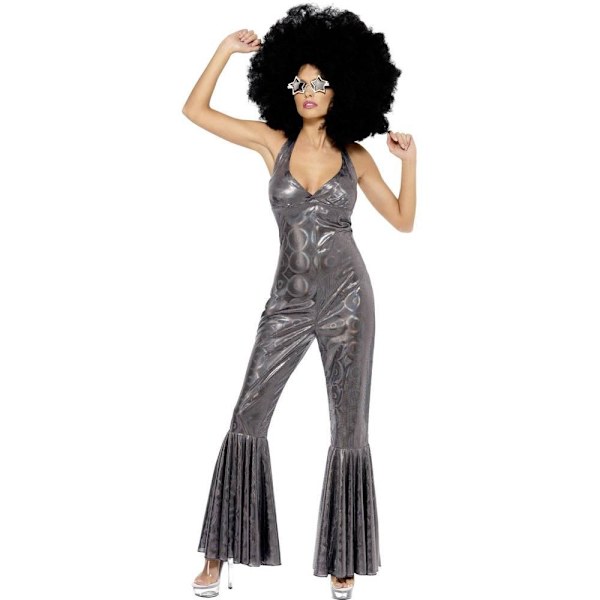Smiffys Dam/Dam Disco Diva Kostym S Silver Silver S