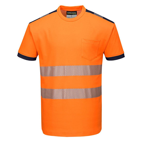 Portwest Hi-Vis Säkerhet T-shirt XXL Orange/Marinblå Orange/Navy XXL