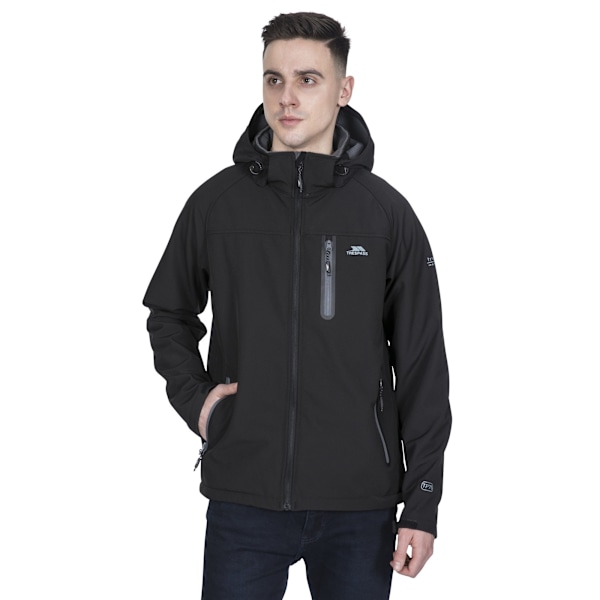Trespass Mens Accelerator II Vattentät Softshelljacka XL Bla Black XL