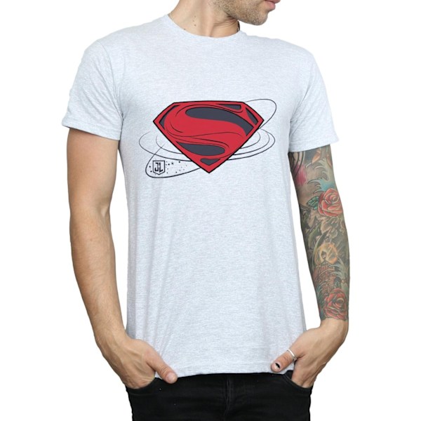 DC Comics Justice League Movie Superman Logo T-shirt XL Sp Sports Grey XL