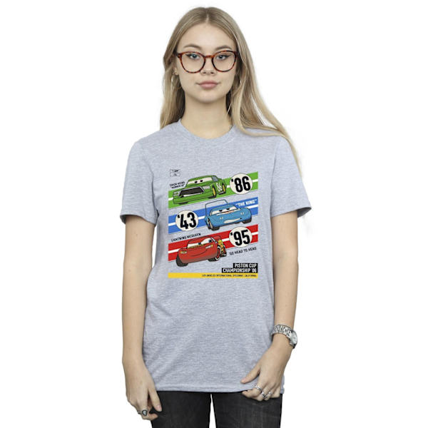 Disney Dam/Kvinnor Bilar Piston Cup Mästare Bomull Boyfriend Sports Grey 4XL