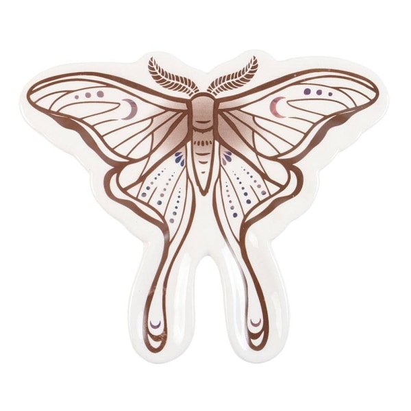 Something Different Luna Moth Prydnadsfat En Storlek Vit/Brun White/Brown One Size