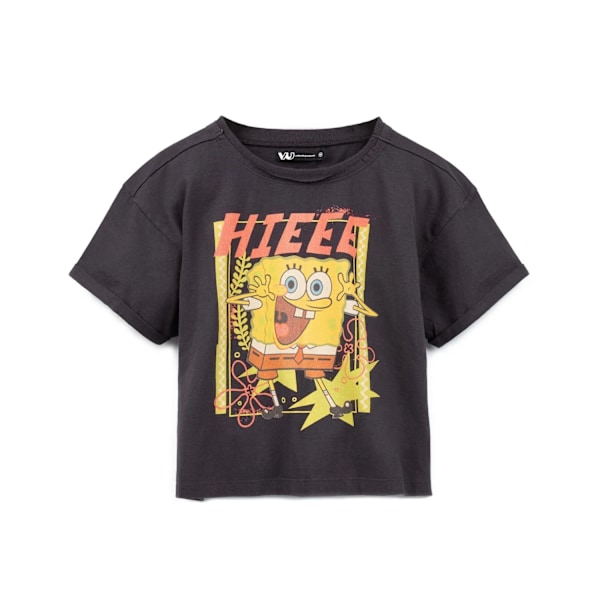 SpongeBob SquarePants Dam/Damer Beskuren Topp L Kolgrå/Gul Charcoal Grey/Yellow L