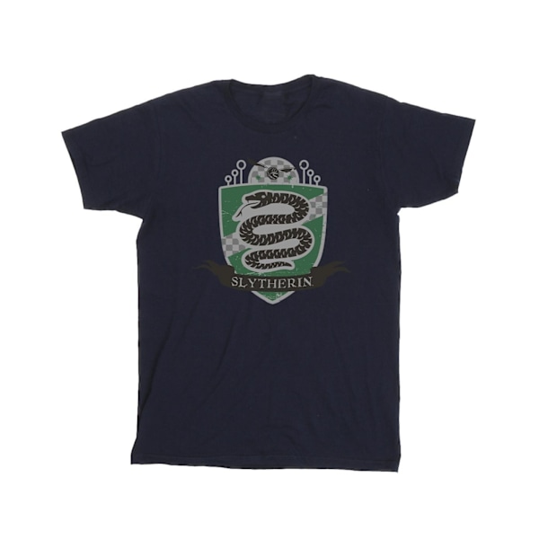 Harry Potter T-shirt för män med Slytherin-bröstmärke, S, marinblå Navy Blue S