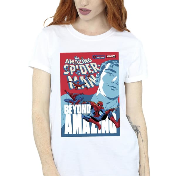 Marvel Dam/Dam Spider-Man Beyond Amazing Cover Cotton Boy White M