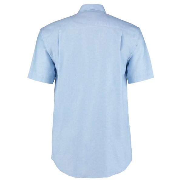 Kustom Kit Herr Workwear Oxford Kortärmad Skjorta 19 tum Ljus Light Blue 19inch