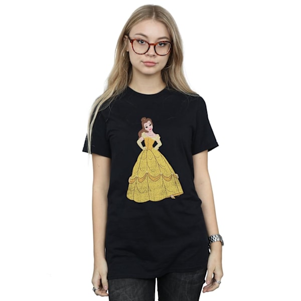 Skönheten och odjuret Dam/Dam Belle Bomull Boyfriend T-shirt Black S