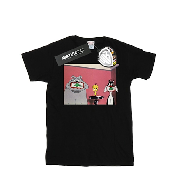 Looney Tunes Dam/Damer Julvykort Bomull Pojkvän Black S