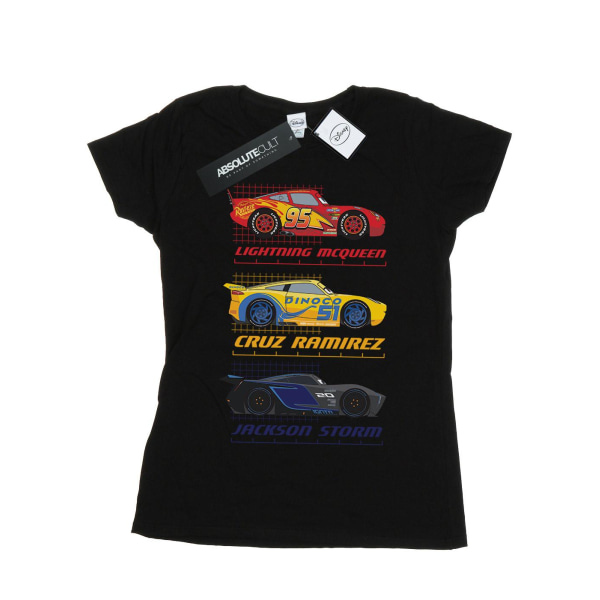 Disney Womens/Ladies Cars Racer Profile Bomull T-shirt L Svart Black L