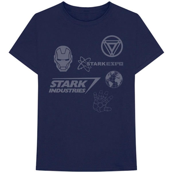 Iron Man Unisex Vuxen Stark Expo Bomull T-shirt M Marinblå Navy Blue M