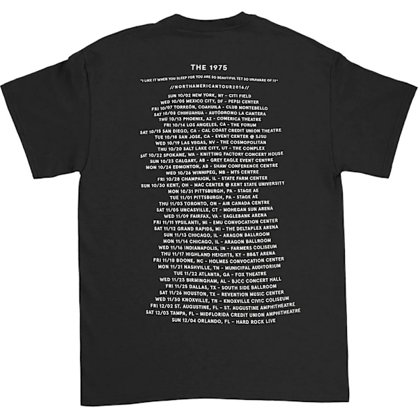 The 1975 Barn/Barn Svart Tour T-Shirt 3-4 År Svart Black 3-4 Years