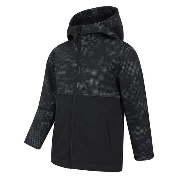 Mountain Warehouse Exodus Camouflage Softshelljacka för Barn Black 5-6 Years
