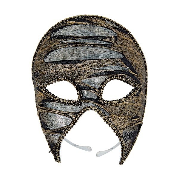 Bristol Novelty Unisex Vuxna Ripped Look 3/4 Ögonmask En Storlek Black/Gold One Size