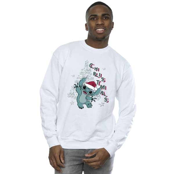 Lilo & Stitch Herr Jultröja XXL Vit White XXL
