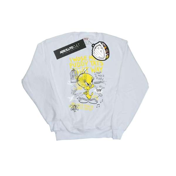 Looney Tunes Mens Tweety Pie More Puddy Tats Sweatshirt XXL Vit White XXL