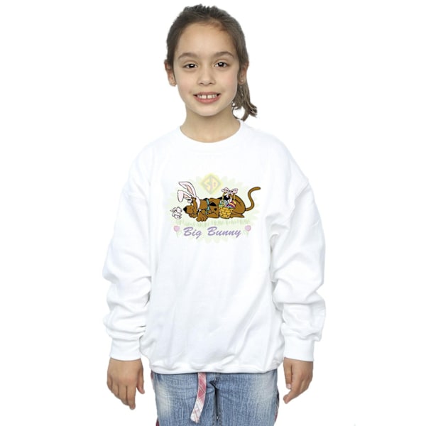 Scooby Doo Girls Big Bunny Sweatshirt 5-6 år Vit White 5-6 Years