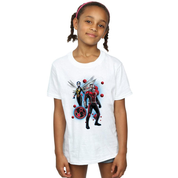 Ant-Man och The Wasp flickor partikel pose bomull T-shirt 5-6 år White 5-6 Years