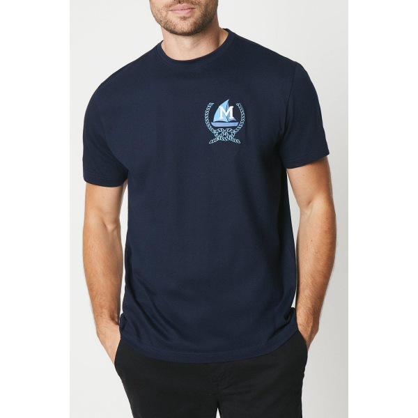 Maine Män T-shirt L Marinblå Navy L