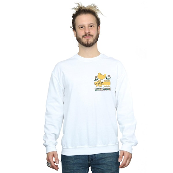 Woodstock Mens Breast Logo Sweatshirt XL Vit White XL