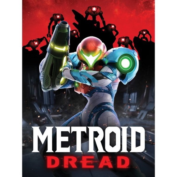 Metroid Dread inramad affisch 30cm x 40cm Svart/Röd Black/Red 30cm x 40cm