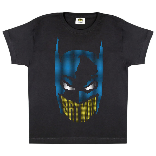 DC Comics Girls Batman 8-bitars mask T-shirt 8-9 år svart/blå/ Black/Blue/Yellow 8-9 Years