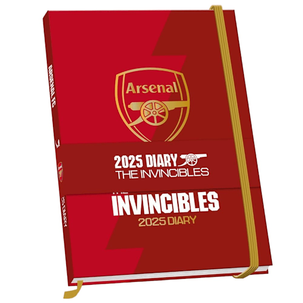 Arsenal FC The Invincibles 2025 A5 Dagbok En Storlek Röd/Blå/Guld Red/Blue/Gold One Size