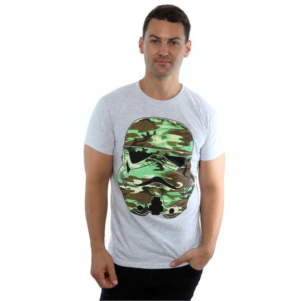 Star Wars Stormtrooper Command Camo T-shirt S Heather Grey för män Heather Grey S