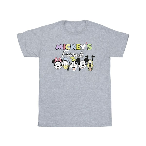 Disney Girls Mickey Mouse And Friends Faces Bomull T-shirt 12-1 Sports Grey 12-13 Years