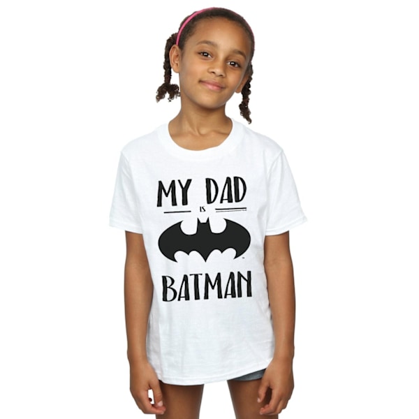 DC Comics Girls Batman Min Pappa Är Batman Bomull T-shirt 3-4 År White 3-4 Years