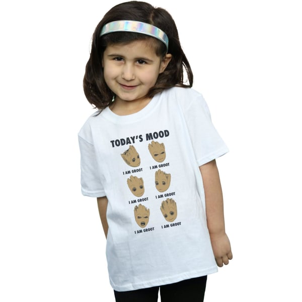 Guardians Of The Galaxy Girls Today's Mood Baby Groot Cotton T- White 9-11 Years
