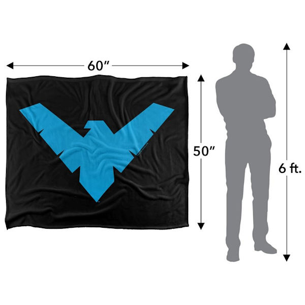 Batman Logo Nightwing Filt En Storlek Flerfärgad Multicoloured One Size