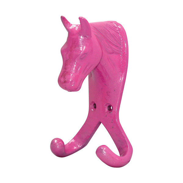 Perry Equestrian Häst Huvud Dubbel Stall/Väggkrok En Storlek Pi Pink One Size