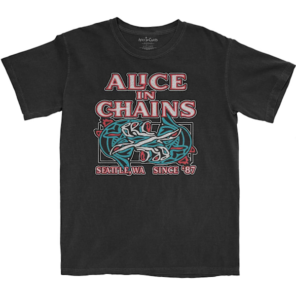 Alice In Chains Unisex Vuxen Totem Fisk Bomull T-shirt S Svart Black S