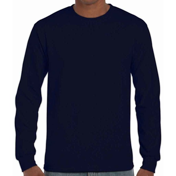 Gildan Unisex Adult Ultra Cotton Long-Sleeved T-Shirt 3XL Navy Navy 3XL