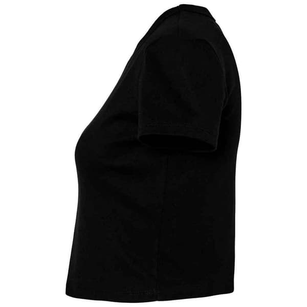 Bella + Canvas Crop Top för dam/tjej L Enfärgad Svart Solid Black L