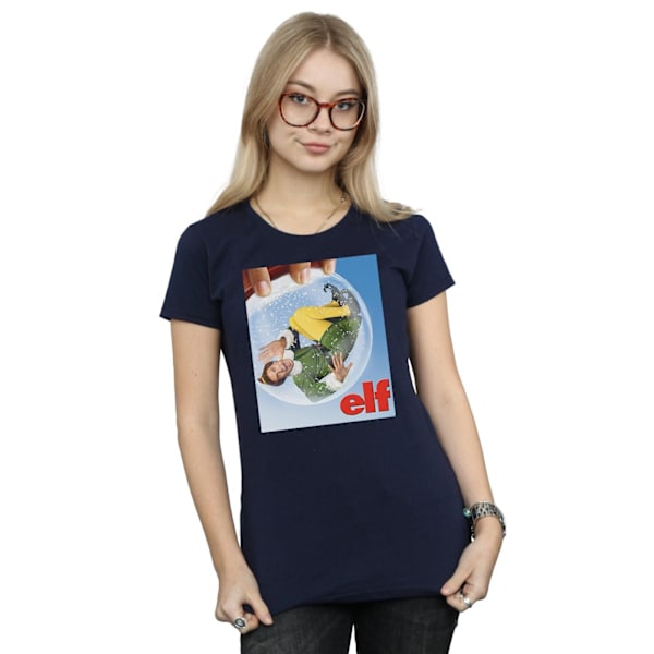 Elf Dam/Damer Snöglob Affisch Bomull T-shirt M Marinblå Navy Blue M