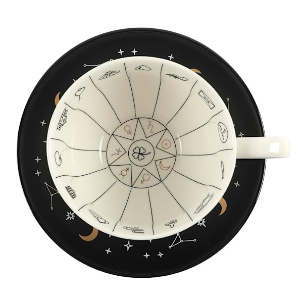 Something Different Fortune Telling Keramisk Tekopp En Storlek Wh White/Black One Size