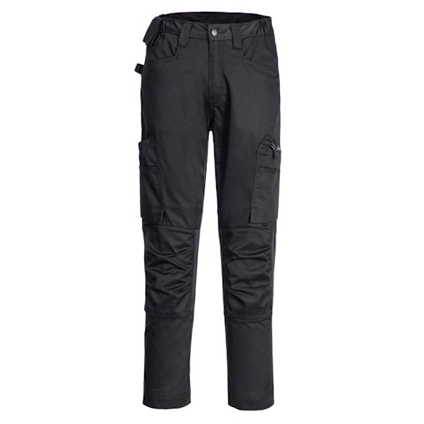 Portwest Unisex Stretch Arbetsbyxor 30R Svart Black 30R