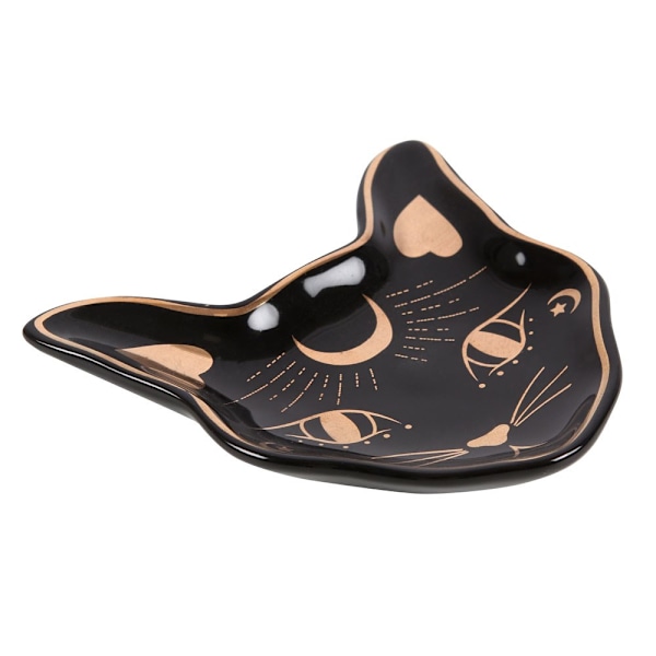 Something Different Mystic Mog Katt Ansikte Prydnadsfat En Storlek B Black/Gold One Size
