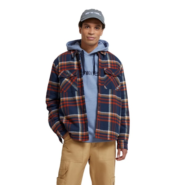 Animal Herr Tide Plaid Organisk Skjorta XL Kolgrå Charcoal XL