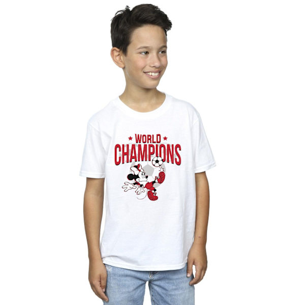 Disney Boys Minnie Mouse World Champions T-shirt 12-13 år Vit White 12-13 Years