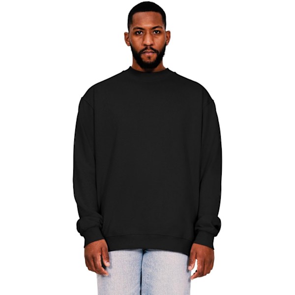 Casual Classics Herr Ringspun Bomull Förlängd Halsringning Lång Oversize Sweatshirt S Svart Black S