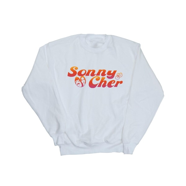 Sonny & Cher Girls Gradient Logo Sweatshirt 7-8 år Vit White 7-8 Years