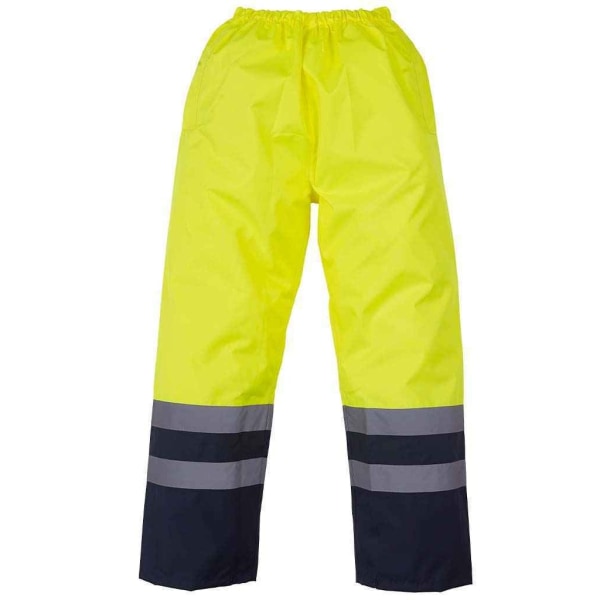 Yoko Unisex Vuxen Two Tone Hi-Vis Over Byxor XXL Gul/Navy Yellow/Navy XXL