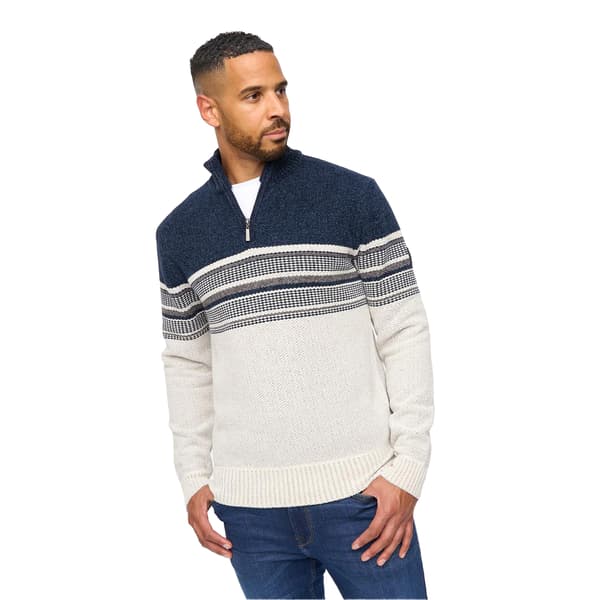 Bewley & Ritch Feldstan Kvarts Zip Tröja för män L Off White Off White L