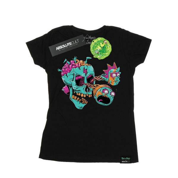 Rick And Morty Dam/Dam Eyeball Skull T-shirt i bomull S Bla Black S