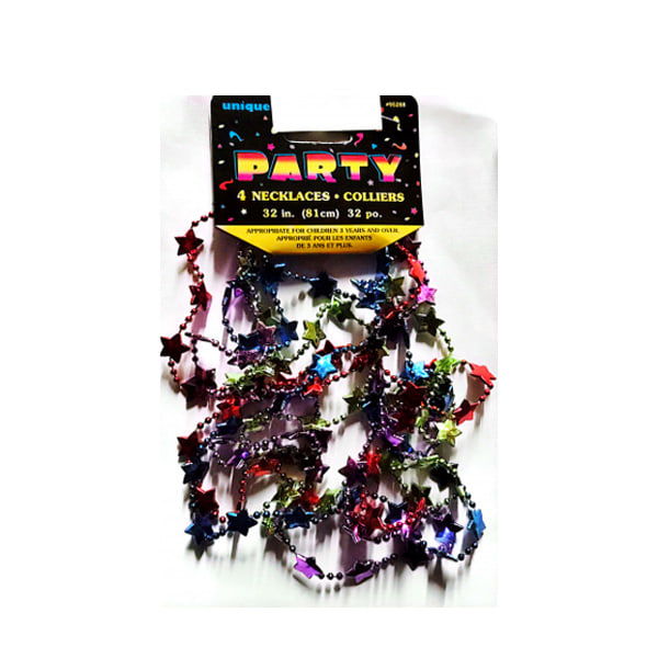 Unikt festpärlhalsband (4-pack) En storlek Flerfärgad Multicoloured One Size