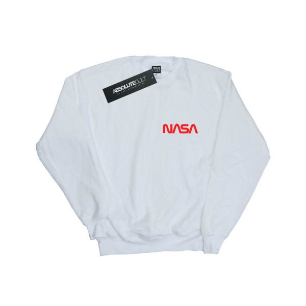 NASA Boys Modern Logo Chest Sweatshirt 12-13 år Vit White 12-13 Years